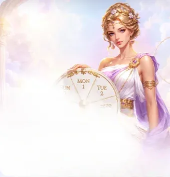 Goddess with a weekday wheel — Fortunica weekly bonus